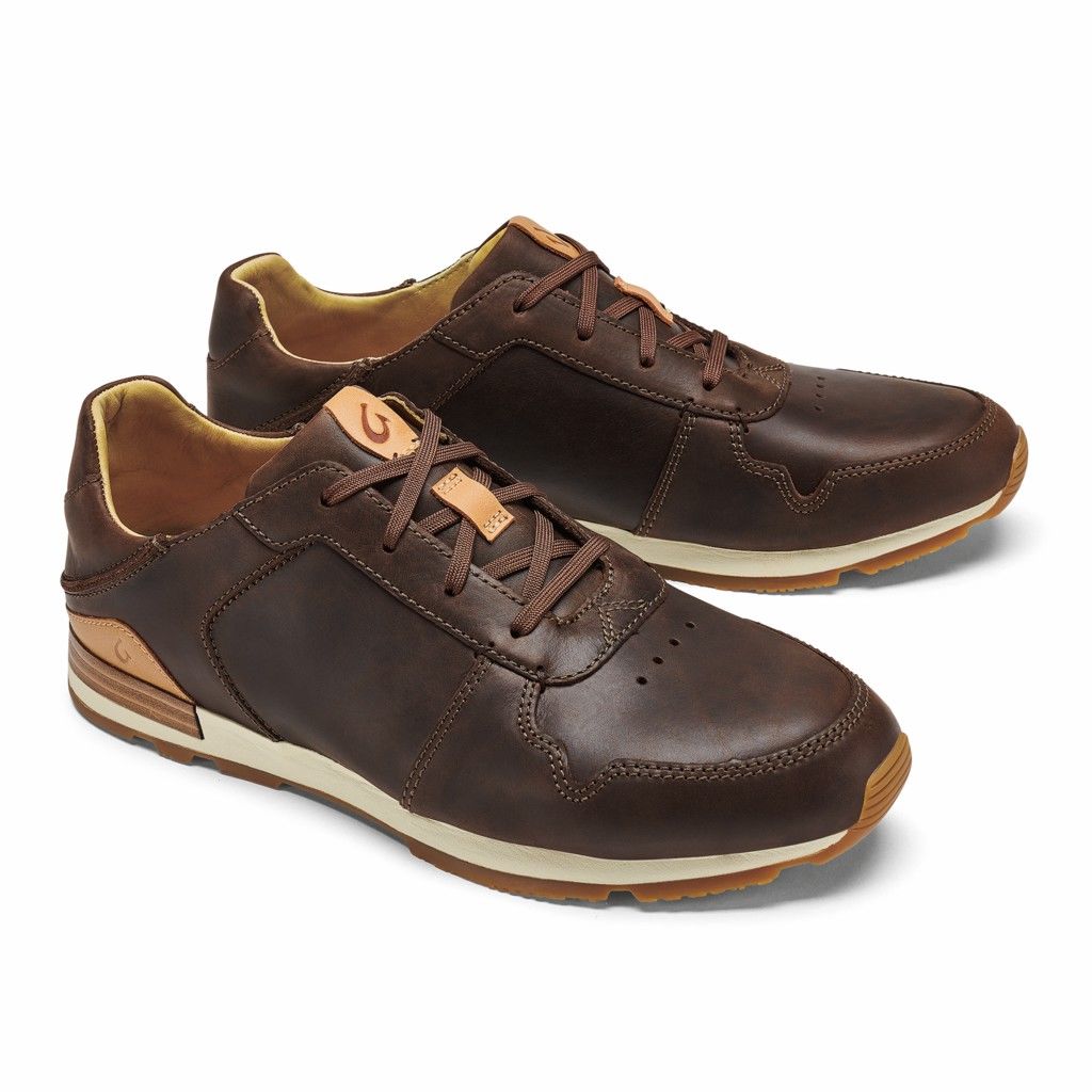 Zapatos Olukai Huakaʻi Lī - Zapatillas Hombre Cafes 20596-308